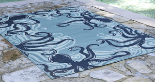 Trans Ocean Riviera Tako Navy Area Rug by Liora Manne  Feature