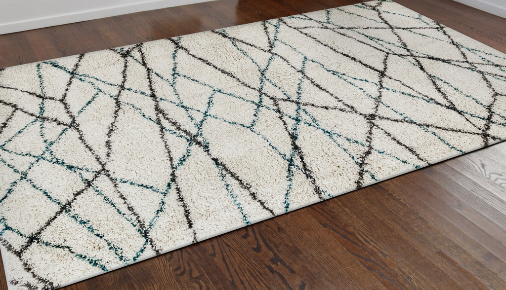 Trans Ocean Andes Geo Teal Area Rug by Liora Manne  Feature