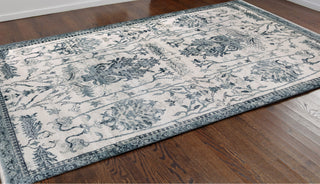 Trans Ocean Calais Brocade Ivory Area Rug Mirror by Liora Manne 