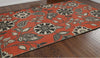 Trans Ocean Riviera Floral Vine Red Area Rug by Liora Manne  Feature