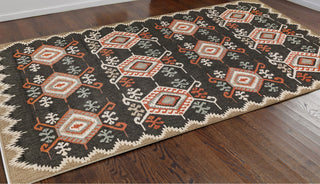 Trans Ocean Riviera Kilim Black Area Rug by Liora Manne  Feature