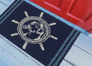 Trans Ocean Frontporch Seadog Marine Area Rug by Liora Manne  Feature