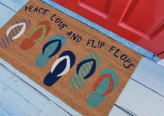 Trans Ocean Natura Flip Flops Cool by Liora Manne  Feature