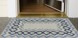 Trans Ocean Capri Ethnic Border Blue Area Rug by Liora Manne  Feature