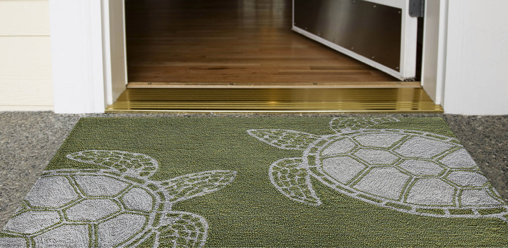 Trans Ocean Capri Turtle Greenery Area Rug by Liora Manne  Feature