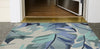 Trans Ocean Capri Palm Leaf Blue Area Rug by Liora Manne  Feature