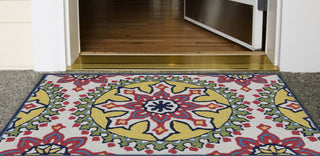 Trans Ocean Capri Moroccan Medallion Multi Area Rug by Liora Manne  Feature