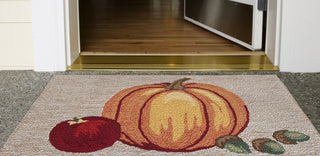 Trans Ocean Frontporch Pumpkin Neutral Area Rug by Liora Manne  Feature