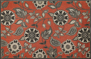 Trans Ocean Riviera Floral Vine Red Area Rug Mirror by Liora Manne main image