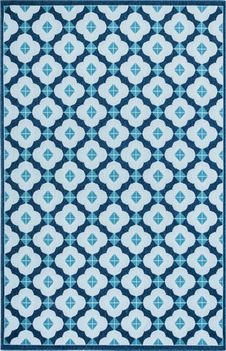 Trans Ocean Riviera Modern Tile Navy Area Rug Mirror by Liora Manne main image