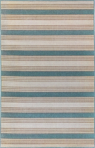 Trans Ocean Riviera Stripe Aqua Area Rug by Liora Manne main image