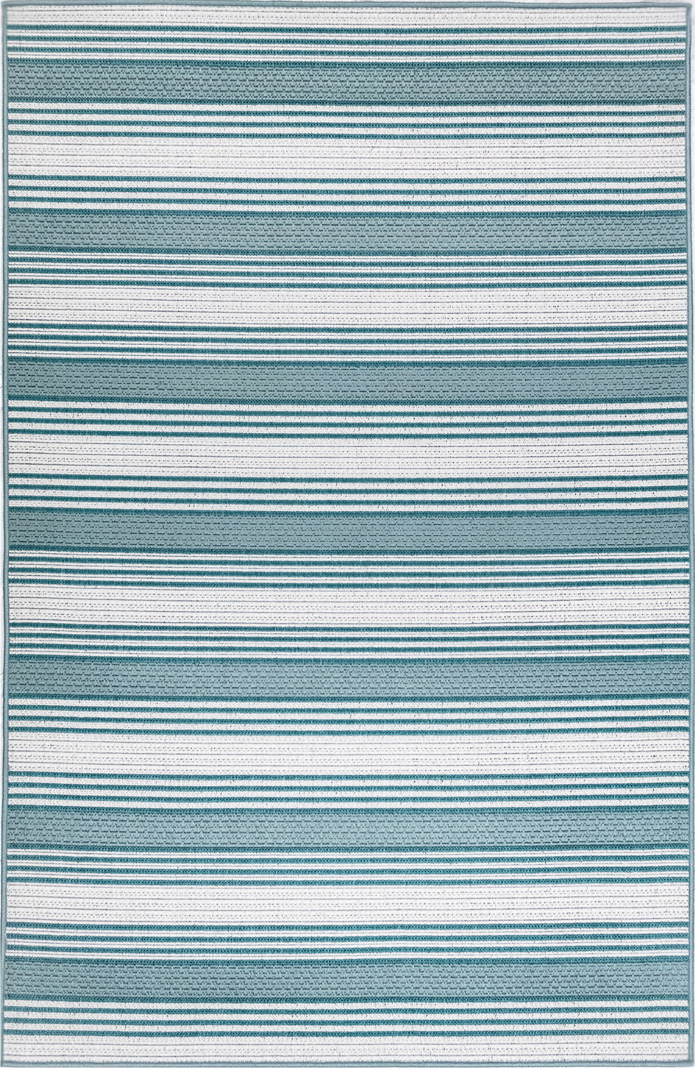 Trans Ocean Riviera Stripe Cool Area Rug by Liora Manne main image