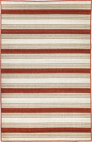 Trans Ocean Riviera Stripe Red Area Rug Mirror by Liora Manne main image