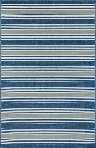 Trans Ocean Riviera Stripe Navy Area Rug by Liora Manne main image