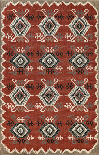 Trans Ocean Riviera Kilim Red Area Rug Mirror by Liora Manne main image