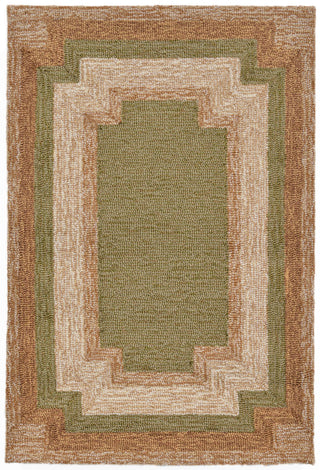 Trans Ocean Ravella Border Green Area Rug Main