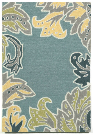 Trans Ocean Ravella Ornamental Leaf Bdr Blue Area Rug Main