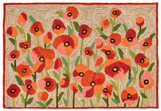 Trans Ocean Ravella Poppies Red Area Rug by Liora Manne