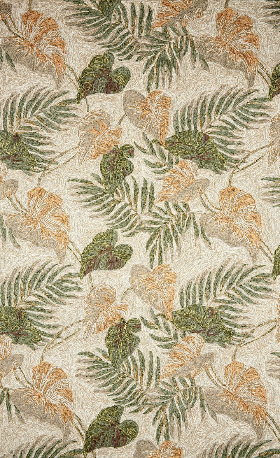 Trans Ocean Ravella Tropical Leaf Natural Area Rug by Liora Manne ...