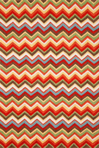 Trans Ocean Ravella Zigzag Orange Area Rug main image