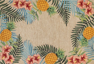 Trans Ocean Ravella Tropical Neutral Area Rug Mirror by Liora Manne main image