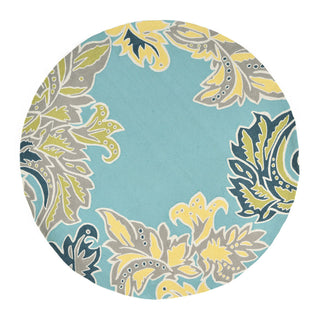 Trans Ocean Ravella Ornamental Leaf Bdr Blue Area Rug Main