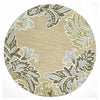 Trans Ocean Ravella Ornametal Leaf Bdr Natural Area Rug 8' 0'' Round