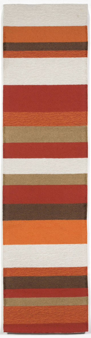 Trans Ocean Ravella Stripe Orange Area Rug 2'0'' X 8'0'' Runner