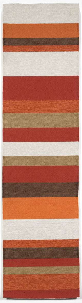 Trans Ocean Ravella Stripe Orange Area Rug by Liora Manne