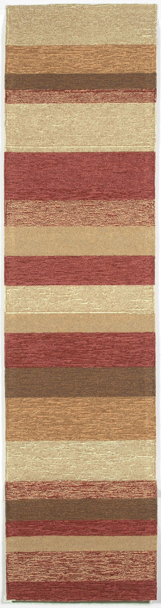 Trans Ocean Ravella Stripe Red Area Rug 2'0'' X 8'0'' Runner