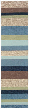 Trans Ocean Ravella Stripe Blue Area Rug 2'0'' X 8'0'' Runner
