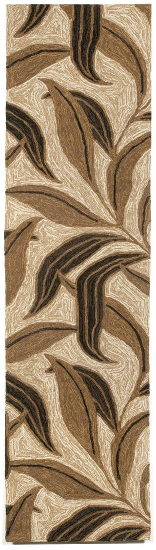 Trans Ocean Ravella Leaf Natural Area Rug 2'0'' X 8'0'' Runner