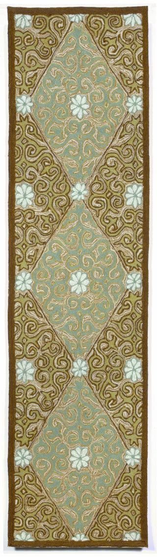 Trans Ocean Ravella Lakai Diamond Blue Area Rug 2'0'' X 8'0'' Runner