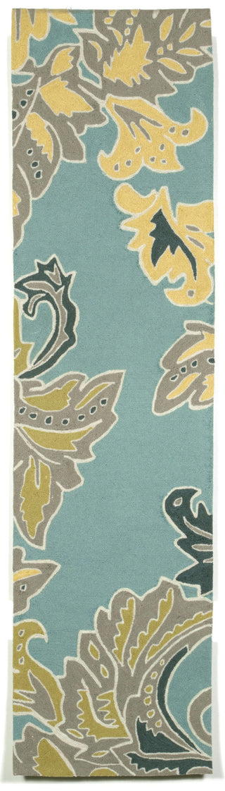 Trans Ocean Ravella Ornamental Leaf Bdr Blue Area Rug Main