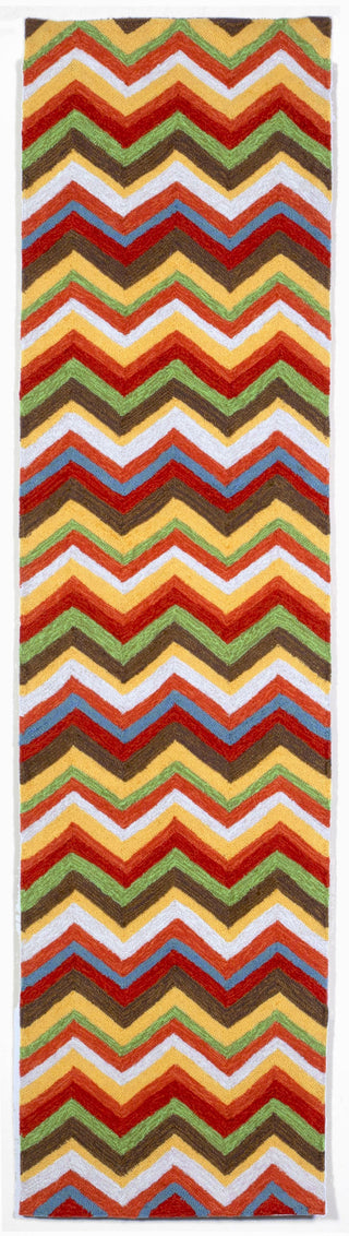 Trans Ocean Ravella Zigzag Orange Area Rug Main