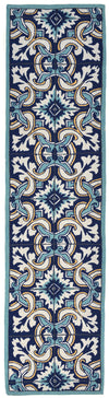 Trans Ocean Ravella Floral Tile Blue Area Rug Main