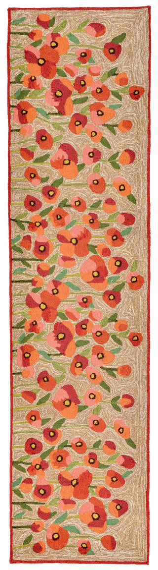 Trans Ocean Ravella Poppies Red Area Rug 2'0'' X 8'0'' Runner