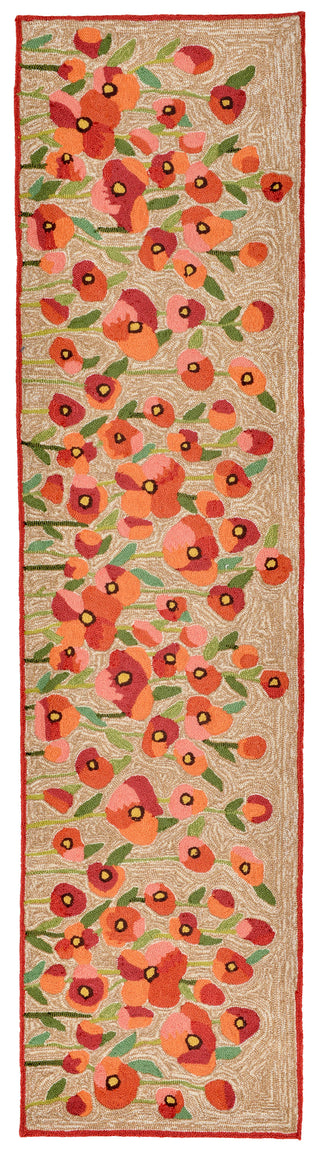 Trans Ocean Ravella Poppies Red Area Rug by Liora Manne