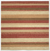 Trans Ocean Ravella Stripe Red Area Rug 8' 0'' Square