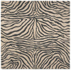 Trans Ocean Ravella Zebra Black Area Rug 8' 0'' Square