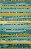 Trans Ocean Seville Mosaic Stripe Blue Area Rug 5' 0'' X 8' 0''