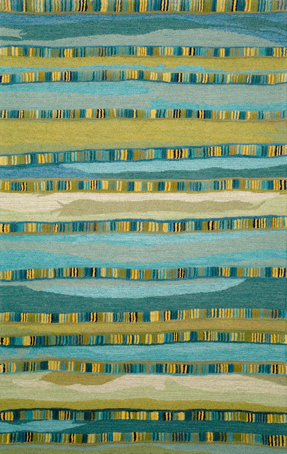 Trans Ocean Seville Mosaic Stripe Blue Area Rug main image