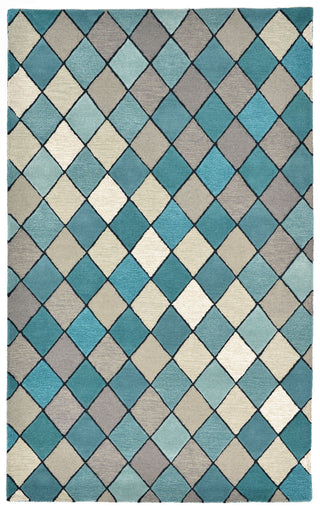 Trans Ocean Seville Diamond Blue Area Rug main image