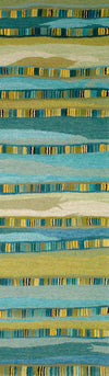 Trans Ocean Seville Mosaic Stripe Blue Area Rug 2'3'' X 8'0'' Runner
