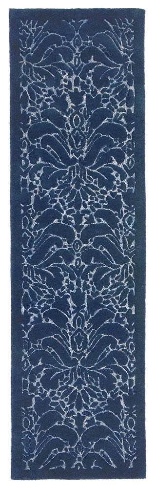 Trans Ocean Seville Modern Damask Blue Area Rug Main