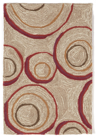 Trans Ocean Spello Hoops Red Area Rug Main