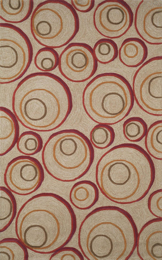 Trans Ocean Spello Hoops Red Area Rug main image