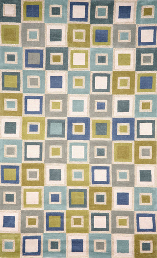 Trans Ocean Spello Big Squares Blue Area Rug 5' 0'' X 7' 6''