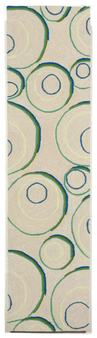 Trans Ocean Spello Hoops Natural Area Rug 2'0'' X 8'0'' Runner