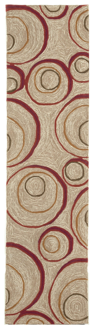 Trans Ocean Spello Hoops Red Area Rug Main